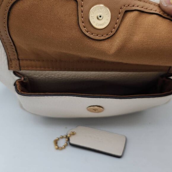 Coach Women's Pennie Backpack 22 Pebble Leather Bag C4121 Chalk Ivory - Picture 3 of 15